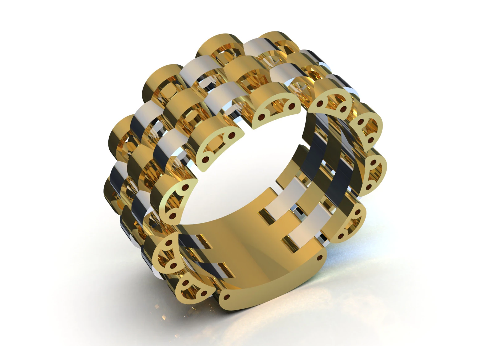Mens Gold stl 3dm Ring Model ror0059 3D print model 3D Print Model .c4d .max .obj .3ds .fbx .stl .blend 