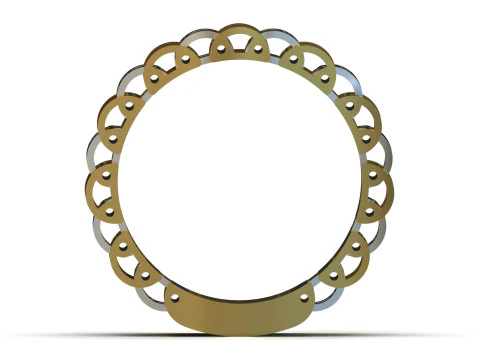Mens Gold stl 3dm Ring Model ror0059 3D print model 3D Print Model