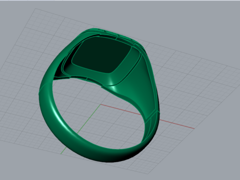 이란 황금 Meander mr0062 왕관의 남성용 반지 3D 프린트 모델 3D 프린트 모델