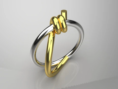 Bague en or STL 3D &agrave; texture moderne mod&egrave;le gr0053 Modèles 3D en vedette