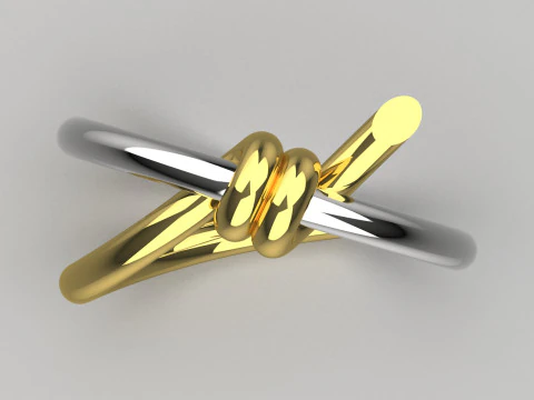 Modern Texture STL 3D gold Ring model gr0053 3D Print Model