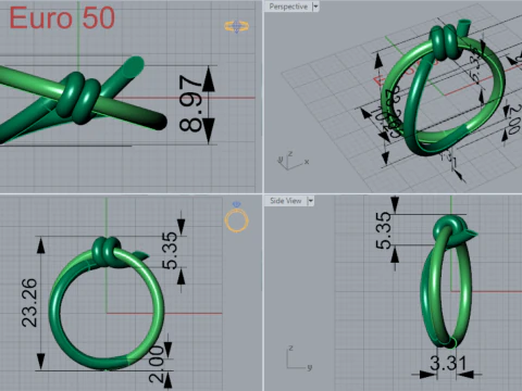 Modern Texture STL 3D gold Ring model gr0053 3D Print Model