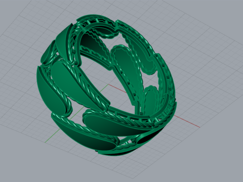 Teksturowany i lustrzany wzór stl 3d złoty pierścionek model gr0041 Model do druku 3D