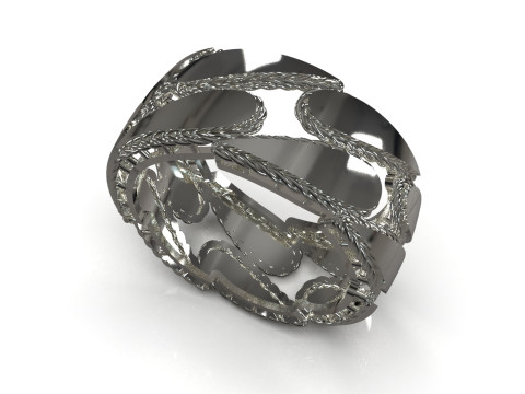 Teksturowany i lustrzany wzór stl 3d złoty pierścionek model gr0041 Model do druku 3D