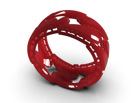 Teksturowany i lustrzany wzór stl 3d złoty pierścionek model gr0041 Model do druku 3D