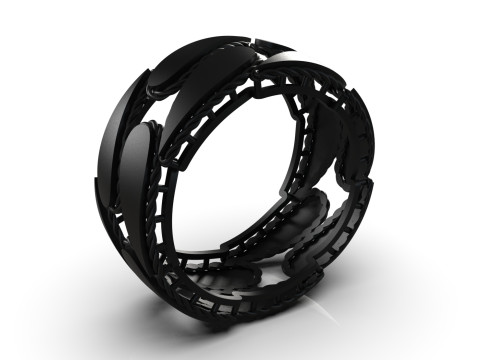 Teksturowany i lustrzany wzór stl 3d złoty pierścionek model gr0041 Model do druku 3D