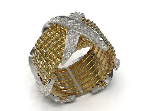 고급 질감과 보석 디자인 stl 3d 반지 모델 jr00005 3D 프린트 모델