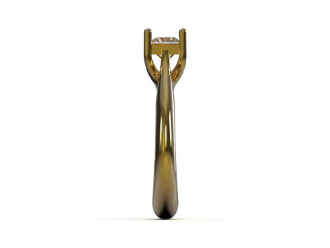 Nowoczesny pierścionek Princess Cut Solitaire STL 3D model sr0116 Model do druku 3D