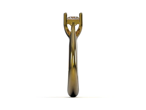 3D-кольцо Modern Princess Cut Solitaire STL, модель sr0116 3D Принт Модель