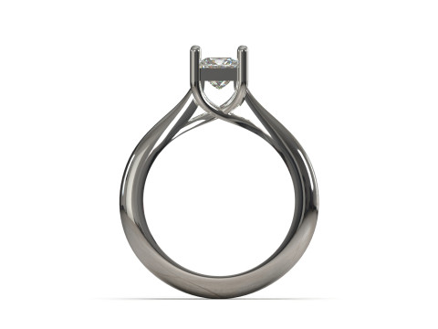 Nowoczesny pierścionek Princess Cut Solitaire STL 3D model sr0116 Model do druku 3D