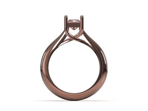 Nowoczesny pierścionek Princess Cut Solitaire STL 3D model sr0116 Model do druku 3D