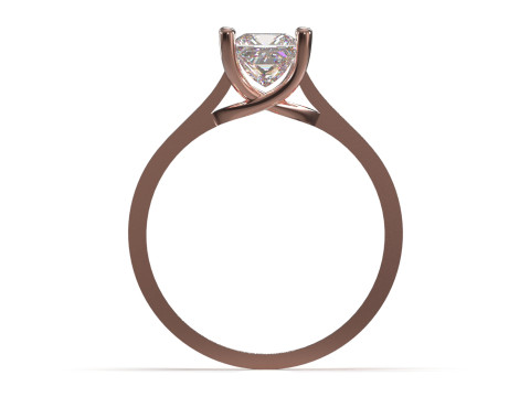 Anillo Príncipe Solitario STL 3D con Estribo Lineal modelo sr0114 Modelo de impresión 3D