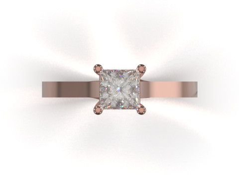 Anillo Príncipe Solitario STL 3D con Estribo Lineal modelo sr0114 Modelo de impresión 3D