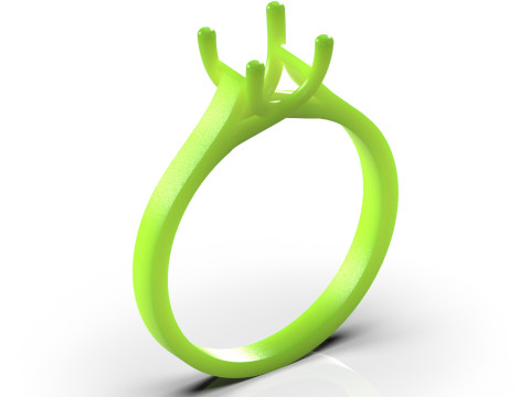 Anillo Príncipe Solitario STL 3D con Estribo Lineal modelo sr0114 Modelo de impresión 3D