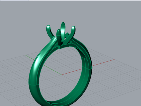 Anillo de oro Minimal Prince Solitaire STL 3D modelo sr0041 Modelo de impresión 3D Modelo de impresión 3D