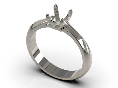Anillo de oro Minimal Prince Solitaire STL 3D modelo sr0041 Modelo de impresión 3D Modelo de impresión 3D