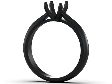 Anillo de oro Minimal Prince Solitaire STL 3D modelo sr0041 Modelo de impresión 3D Modelo de impresión 3D