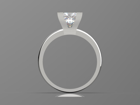 Prince Classic Solitaire srtl perhiasan emas 3d Model cincin sr0075 Model Cetak 3D