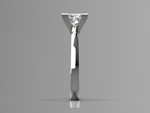 Prince Classic Solitaire srtl perhiasan emas 3d Model cincin sr0075 Model Cetak 3D