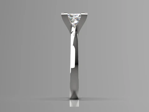 Prince Classic Solitaire srtl 3d gold jewelry Ring model sr0075 3D Print Model