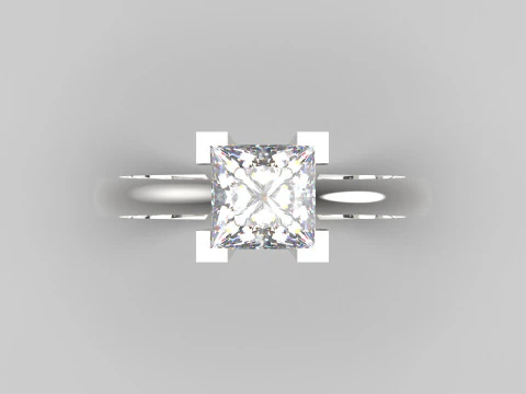 Prince Classic Solitaire srtl 3d gold jewelry Ring model sr0075 3D Print Model