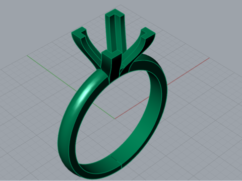 Prince Classic Solitaire srtl perhiasan emas 3d Model cincin sr0075 Model Cetak 3D