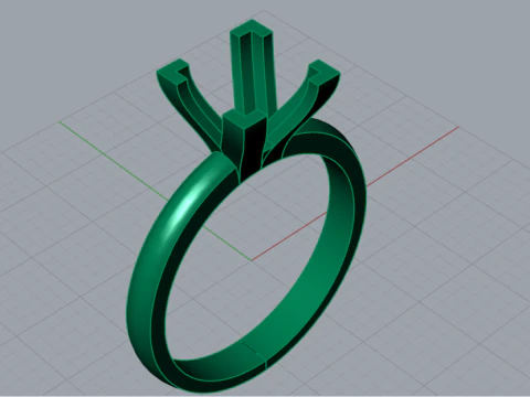 Prince Classic Solitaire srtl 3d gold jewelry Ring model sr0075 3D Print Model
