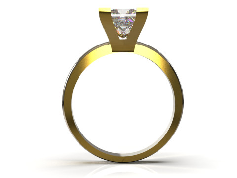 Prince Classic Solitaire srtl perhiasan emas 3d Model cincin sr0075 Model Cetak 3D