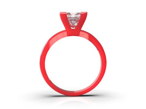 Prince Classic Solitaire srtl perhiasan emas 3d Model cincin sr0075 Model Cetak 3D