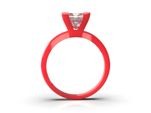 Prince Classic Solitaire srtl 3d gold jewelry Ring model sr0075 3D Print Model
