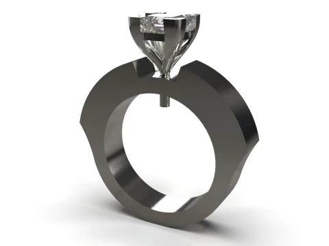 Длинное кольцо-пасьянс &laquo;Принц&raquo; 3D Принт Модель