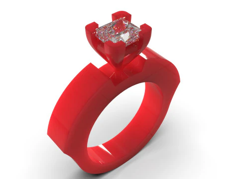 Длинное кольцо-пасьянс &laquo;Принц&raquo; 3D Принт Модель