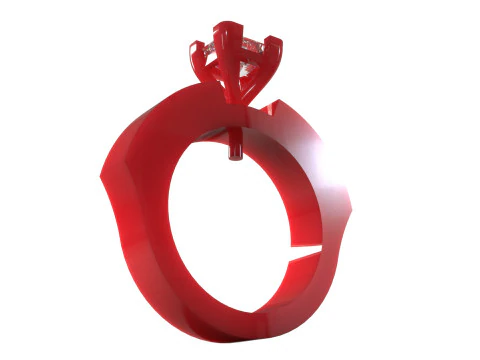 Длинное кольцо-пасьянс &laquo;Принц&raquo; 3D Принт Модель