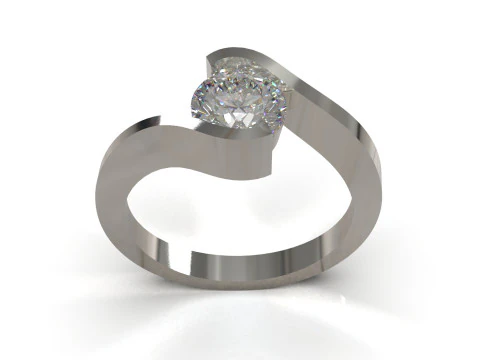 Пасьянс STL 3D золотые украшения Кольцо Волнистые объятия модель sr0082 3D Принт Модель