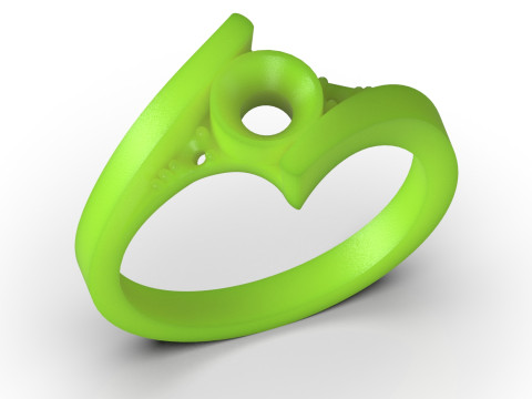 सॉलिटेयर एसटीएल 3डी प्रिंट करने योग्य गोल्ड रिंग मॉडर्न बाईपास मॉडल एसआर0112 3D प्रिंट मॉडल