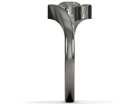 Кольцо Solitaire STL для 3D-печати, модель руки с драгоценными камнями sr0111 3D Принт Модель