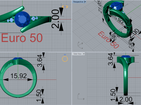 Solitario STL stampabile in 3D Anello Bejeweled Arm modello sr0111 Modello di stampa 3D
