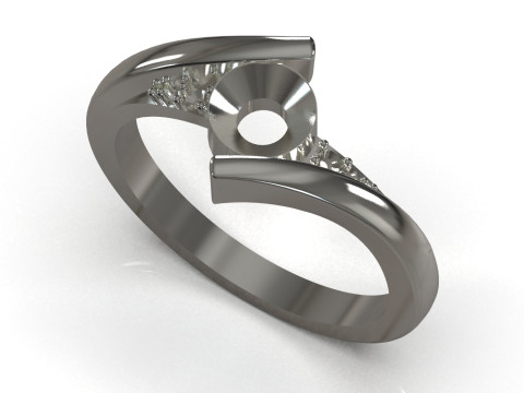 Solitario STL stampabile in 3D Anello Bejeweled Arm modello sr0111 Modello di stampa 3D