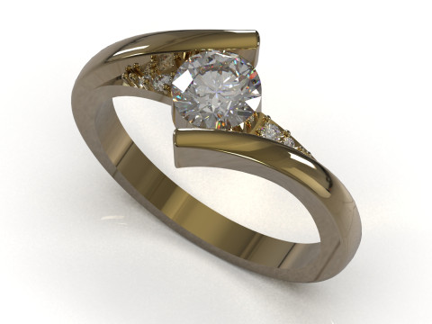 Solitario STL stampabile in 3D Anello Bejeweled Arm modello sr0111 Modello di stampa 3D