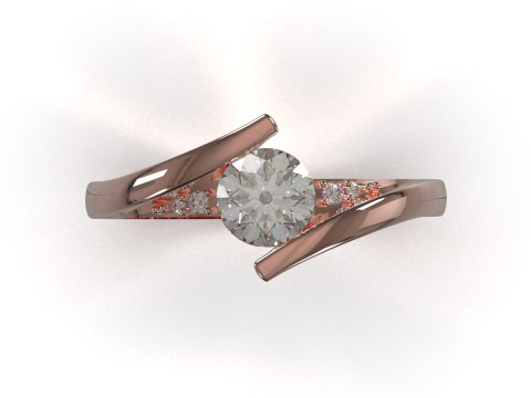 Solitario STL stampabile in 3D Anello Bejeweled Arm modello sr0111 Modello di stampa 3D