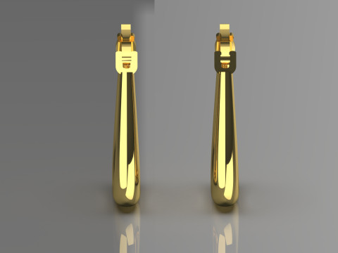 गोल्ड एसटीएल 3डी प्रिंट करने योग्य इयररिंग मॉडल ge0026 3D प्रिंट मॉडल