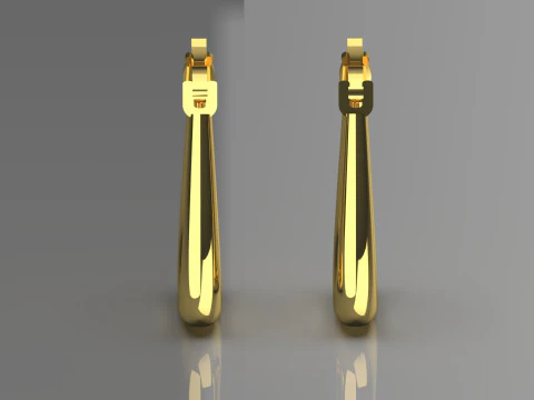 Золотая серьга STL для 3D-печати, модель ge0026 3D Принт Модель