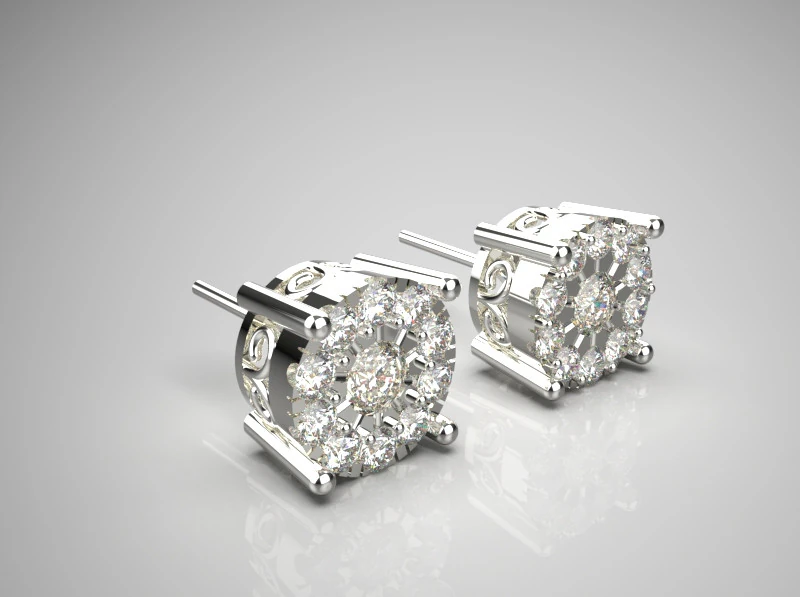 Ювелирные изделия stl 3d модель серьги для печати je0090 3D Принт Модель .c4d .max .obj .3ds .fbx .stl .blend 