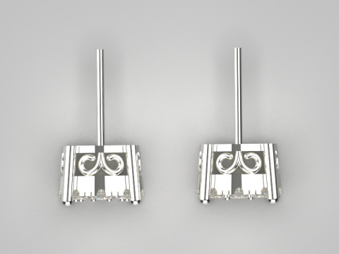 보석 stl 3d 인쇄 가능한 귀걸이 모델 je0090 3D 프린트 모델