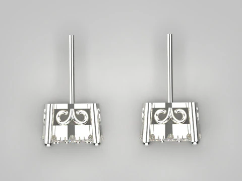 Ювелирные изделия stl 3d модель серьги для печати je0090 3D Принт Модель