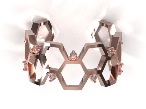 Entrepreneur Bee STL 3D gold Ring model jr00296 3D print model 3D Print Model