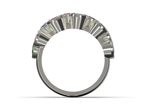 Galaxy of Colors stl 3d jewelry gold Ring model jr00298 3D Print Model