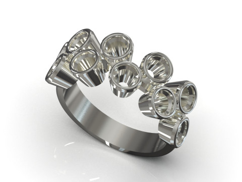 Galaxy of Colors stl 3d jewelry gold Ring model jr00298 3D Print Model