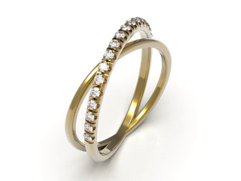 Gevlochten geweven stl 3d sieraden gouden ring model jr00299 3D-printmodel 3D printmodel