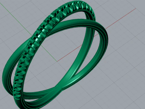 Плетеное тканое stl 3d ювелирное золотое кольцо модель jr00299 3D модель для печати 3D Принт Модель